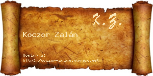 Koczor Zalán névjegykártya